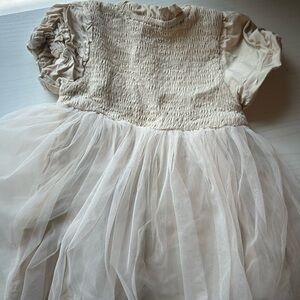 Elegant Cream Kids Formal Dress